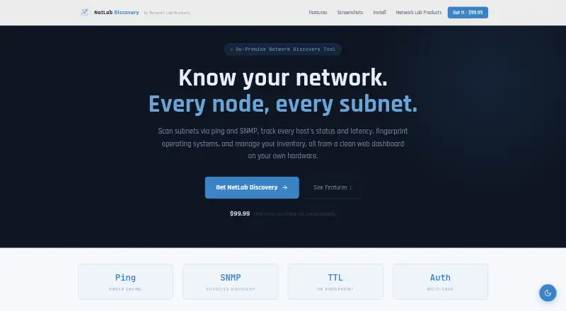 The NetLab Discovery homepage