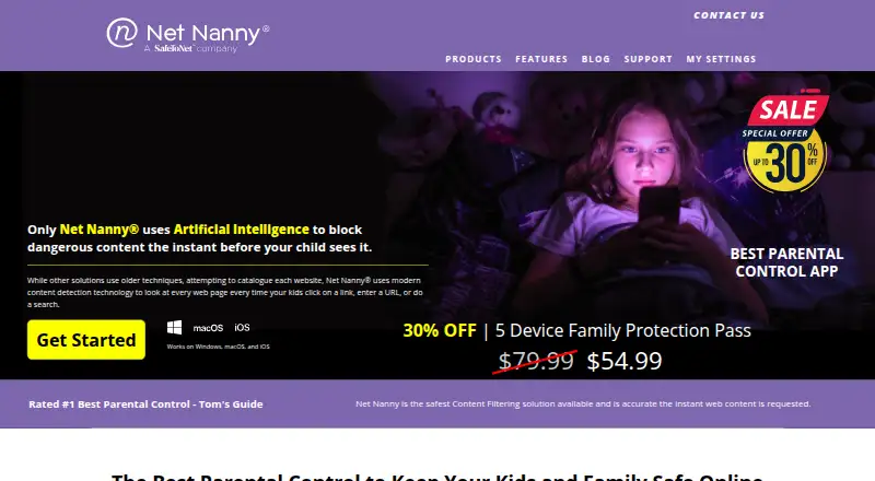 The Net Nanny homepage