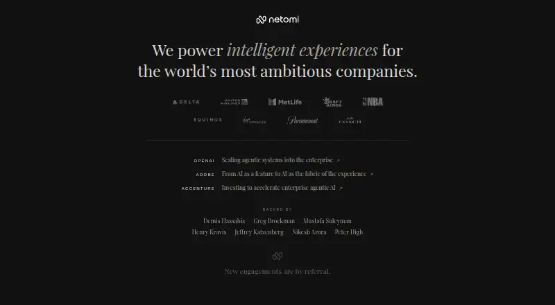 The Netomi homepage