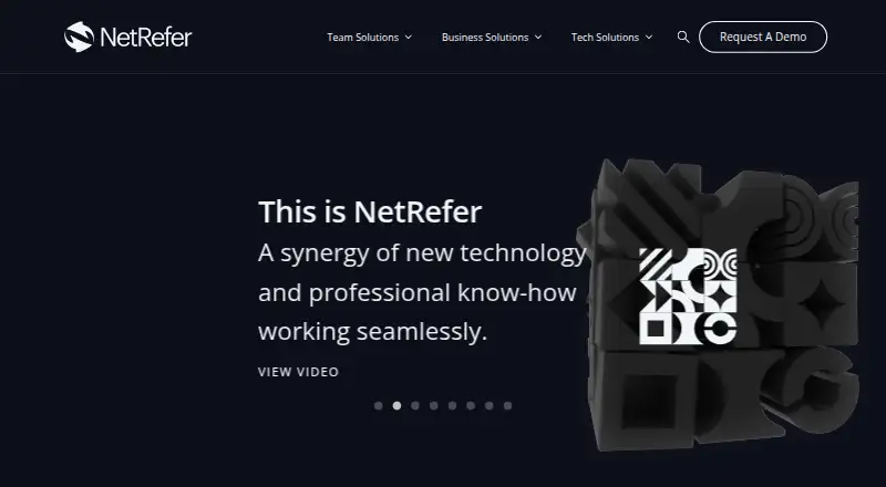 The NetRefer homepage