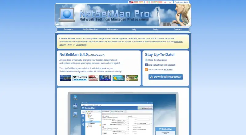 The NetSetMan homepage