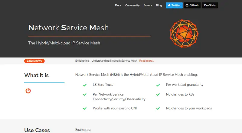 The Network Service Mesh homepage