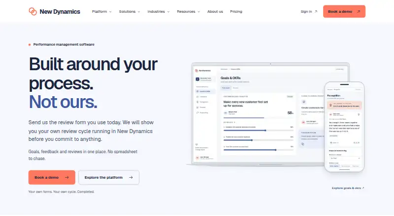 The New Dynamics homepage