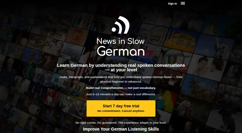 The News in Slow German homepage