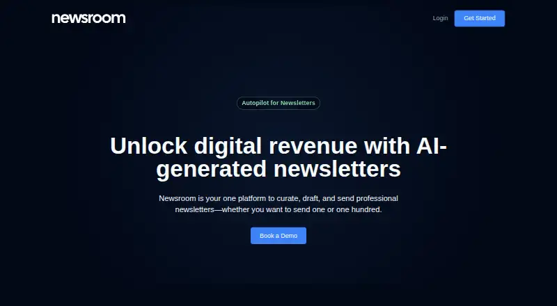 The Newsroom homepage