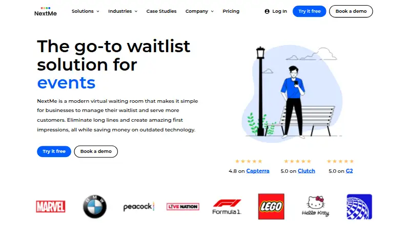 The NextMe homepage