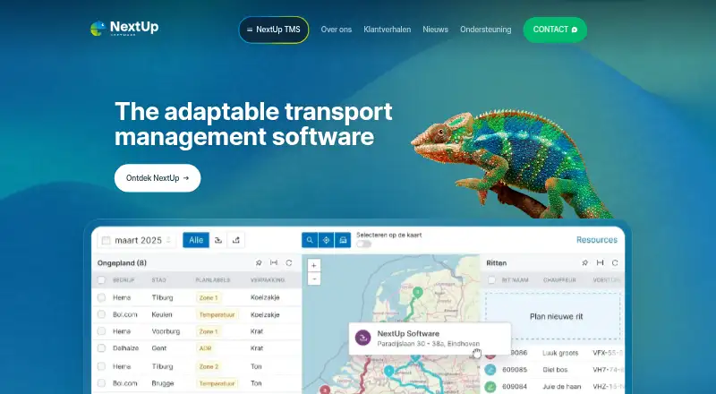 The NextUp homepage