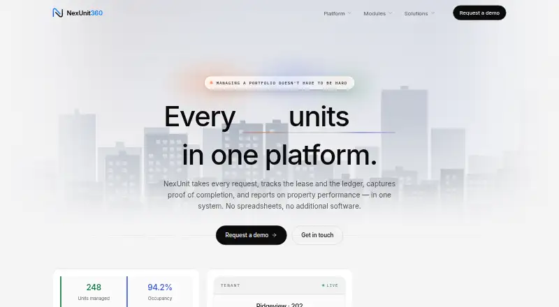 The NexUnit homepage