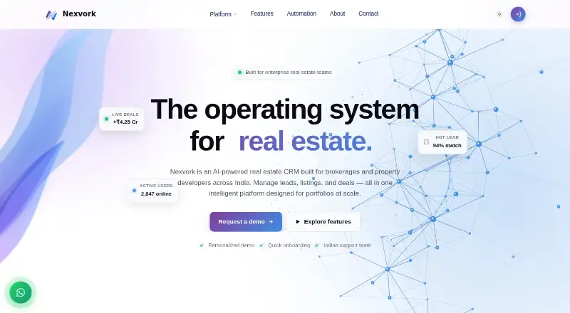 The Nexvork homepage
