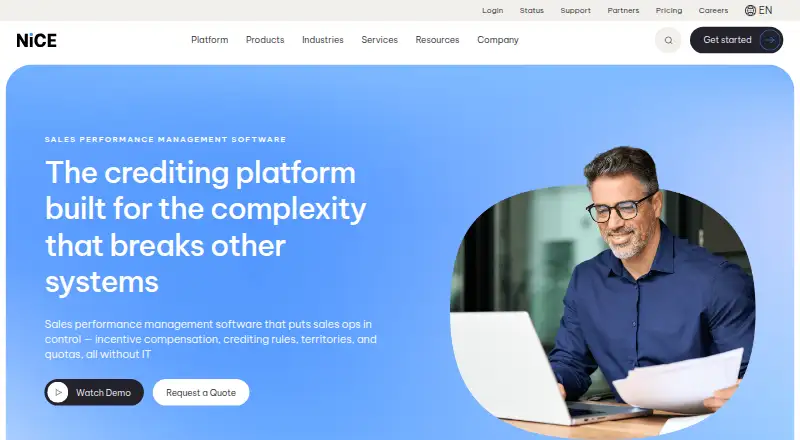 The NiCE Incentive Compensation Management homepage