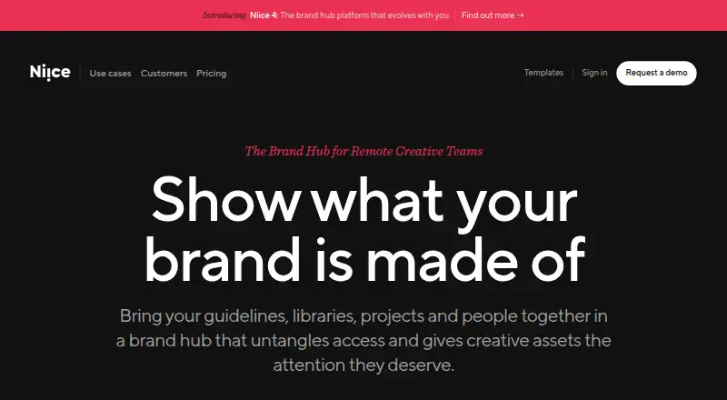 The Niice homepage