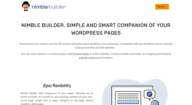 The Nimble Builder homepage