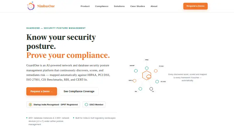 The GuardOne homepage
