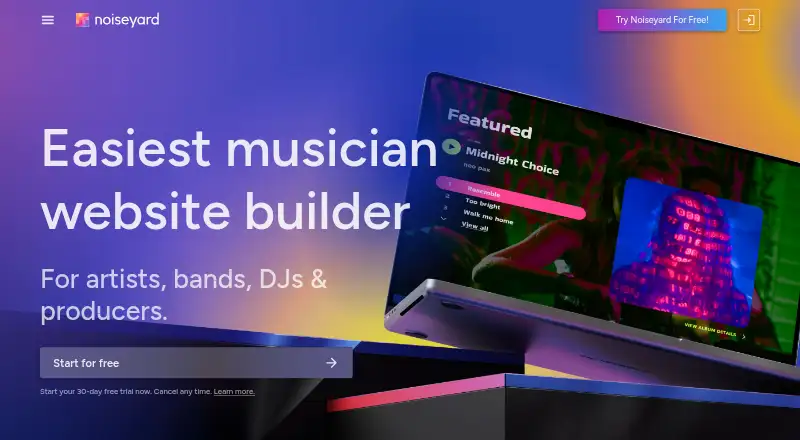 The Noiseyard homepage