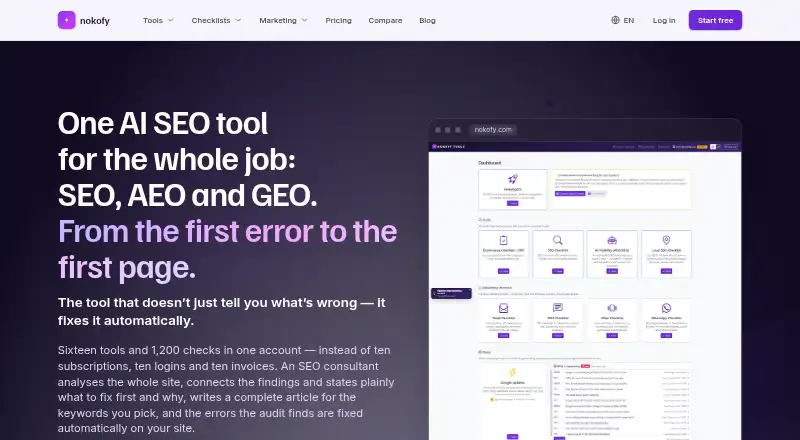 The Nokofy homepage