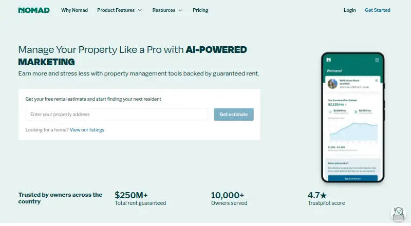 The Nomad homepage