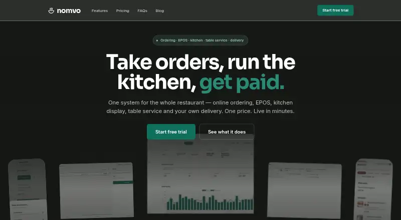The Nomvo homepage