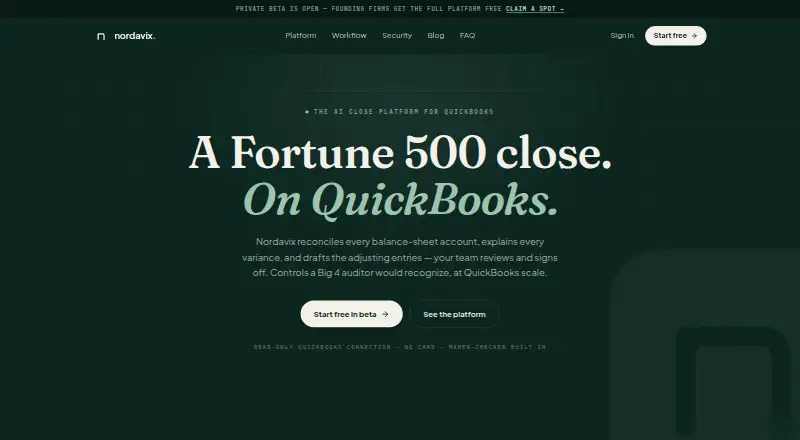 The Nordavix homepage