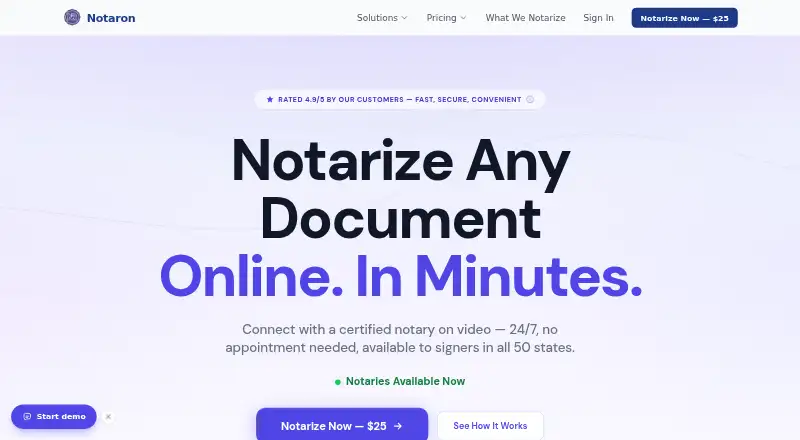 The Notaron homepage