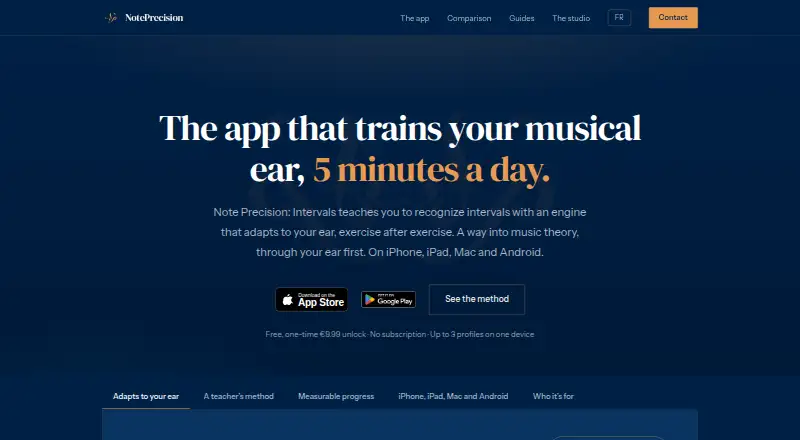 The Note Precision: Intervals homepage