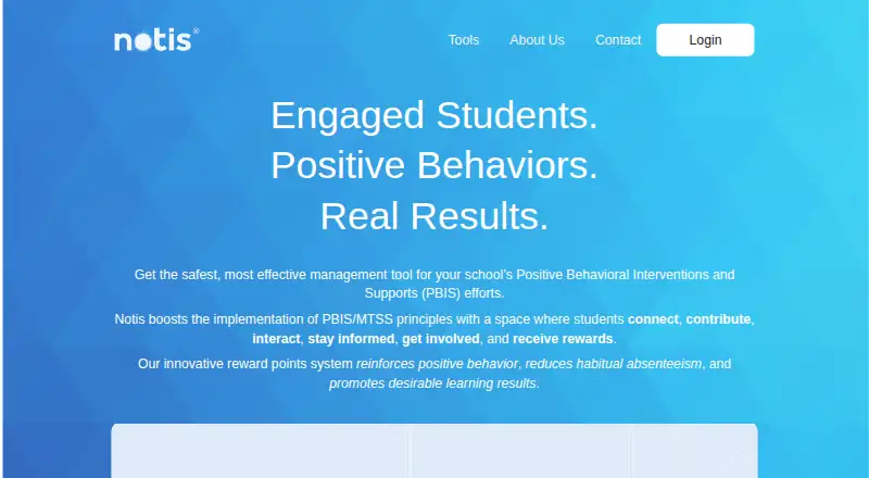 The Notis homepage