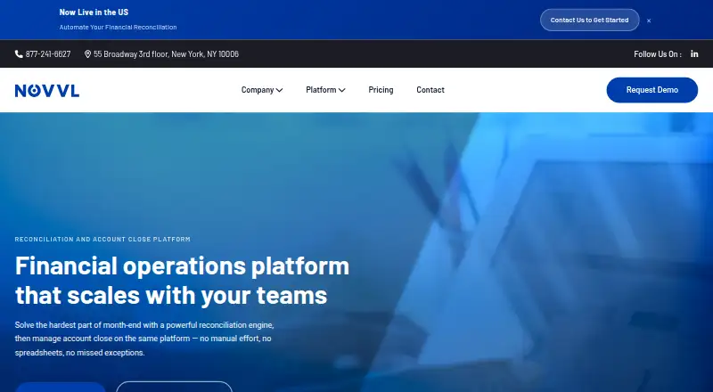 The Novvl homepage