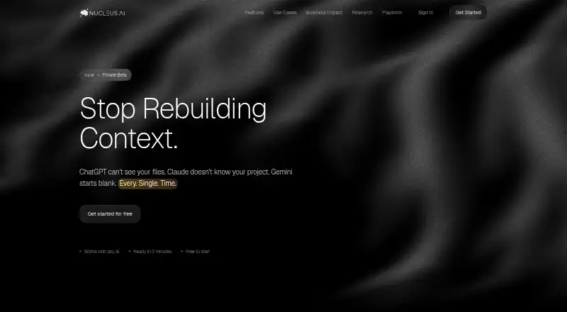 The Nucleus homepage
