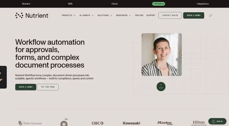 The Nutrient Workflow homepage