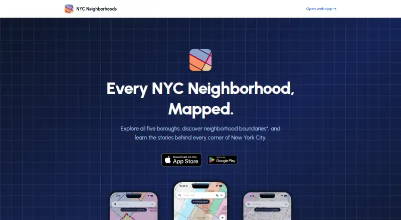 The NYC Neighborhoods homepage