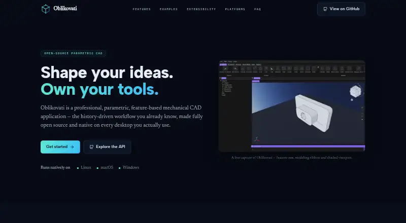 The Oblikovati homepage