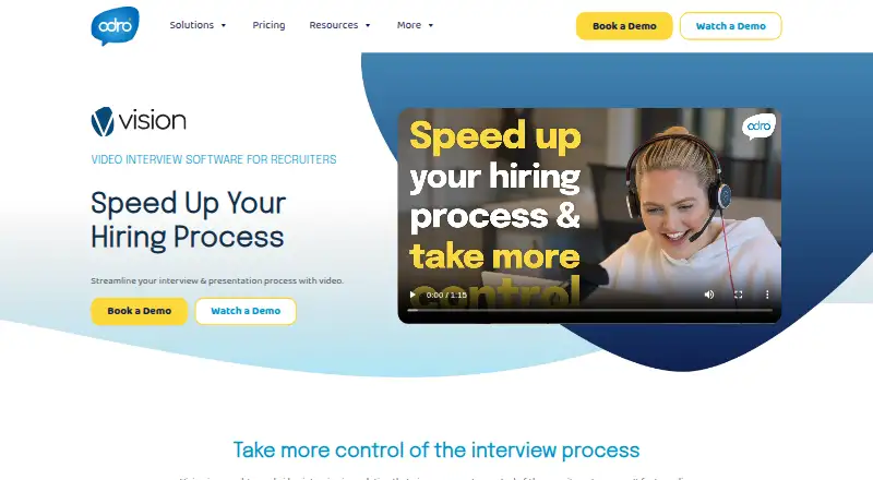 The Odro Vision homepage