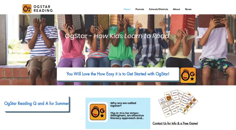 The OgStar Reading homepage