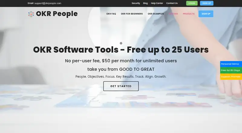 The OKR Software Tools homepage