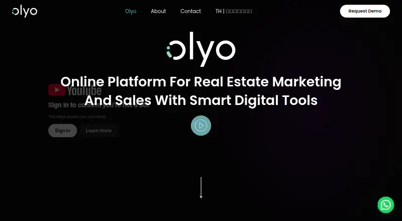 The OLYO homepage