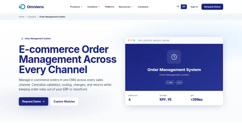 The Omniens OMS homepage
