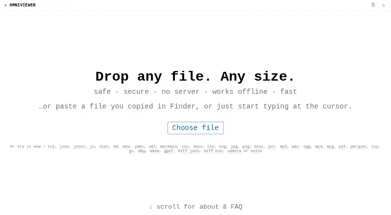 The OmniViewer homepage