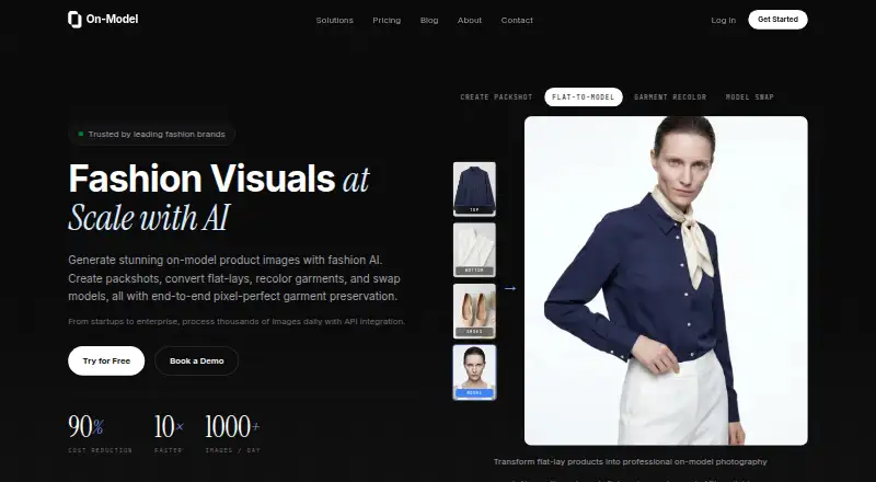 The On-Model homepage