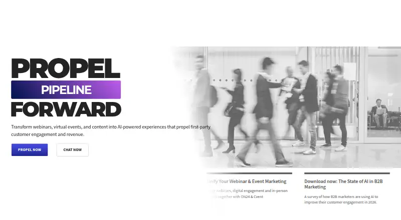 The ON24 homepage