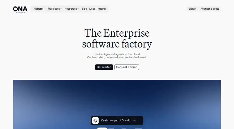 The Ona homepage