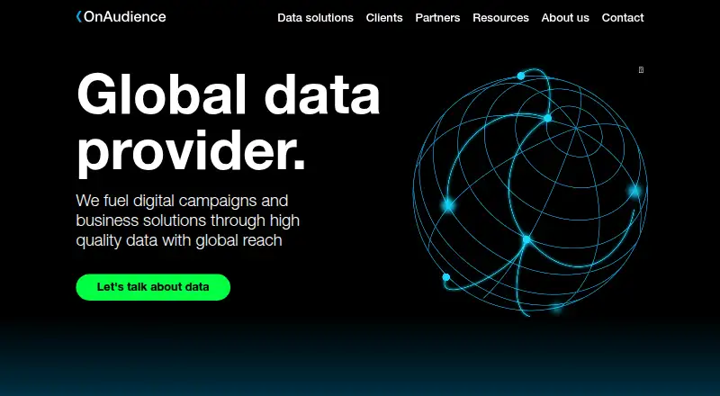 The OnAudience DMP homepage