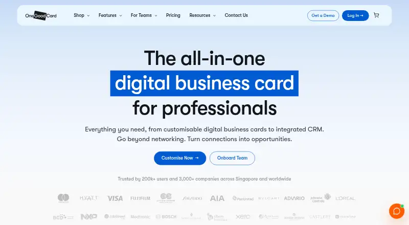 The One Good Card homepage