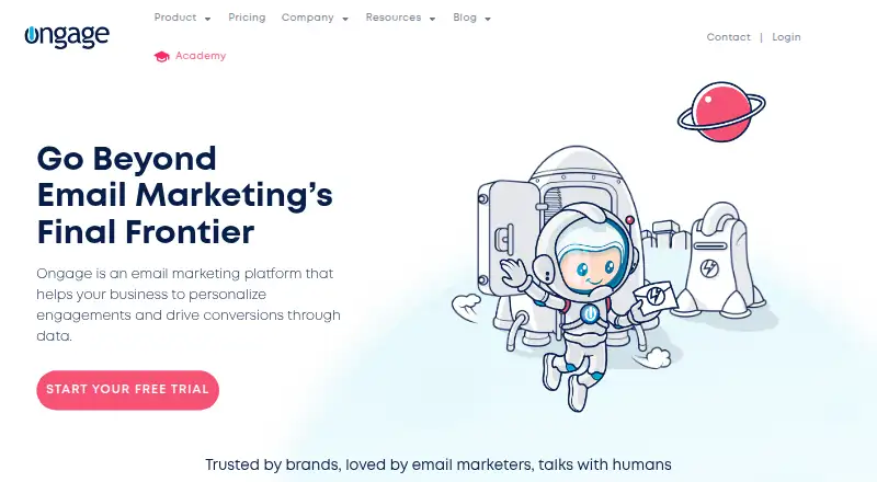 The Ongage homepage