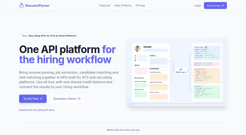The Online Resume Parser homepage