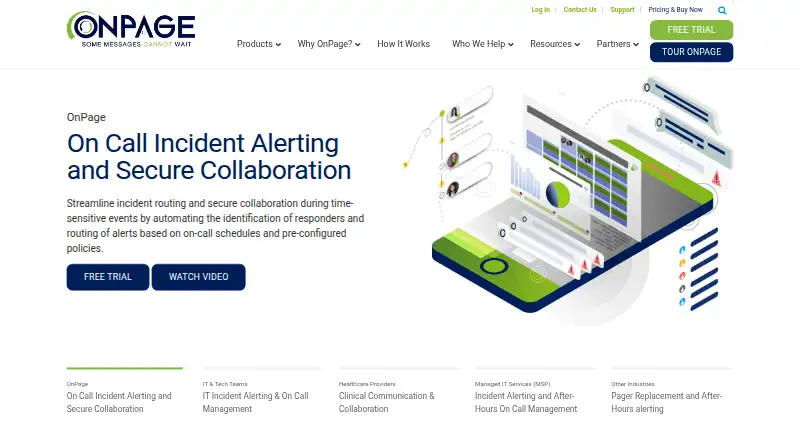 The OnPage homepage