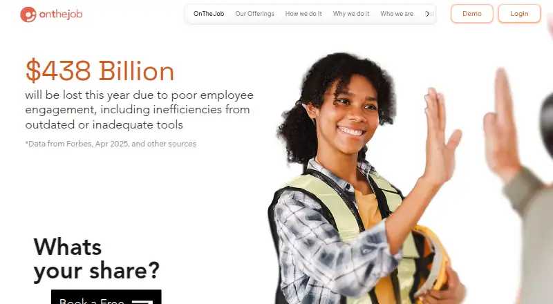The OnTheJob homepage