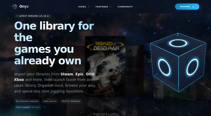 The Onyx homepage