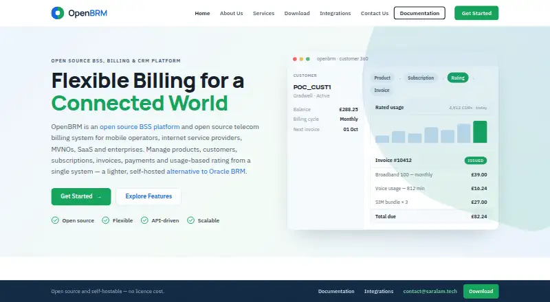 The OpenBRM homepage