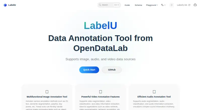 The LabelU homepage