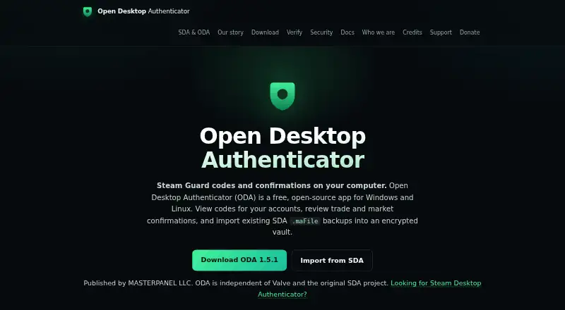 The Open Desktop Authenticator homepage