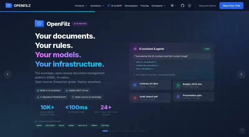The OpenFilz homepage